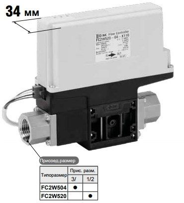 Пропорциональный клапан для регулирования расхода воды FC2W-X110 6080806d607fe